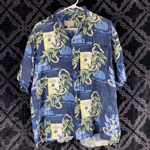 Princess Kaiulani Hawaiian Shirt XL Blue